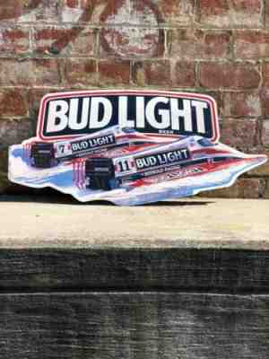 Bud Light Budweiser 1992 Seebold Racing Boat Sign Rare 35 X 16