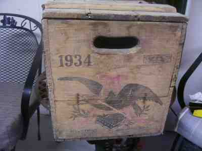 Vintage! Budweiser Wooden Box For Quart Bottles-1934 ONLY ONE ON EBAY? FREE SHIP