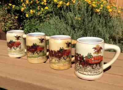 1980 Budweiser 1st First Holiday Stein CS19-4 Different Variations! 