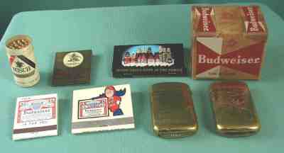 BUDWEISER ANHEUSER BUSCH MATCH SAFES & BUDMAN MATCHES PLUS MORE