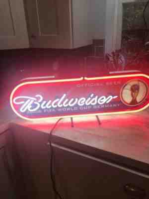 NOS Fallon Neon Budweiser Beer Sign 2006 FIFA WORLD CUP Germany Soccer New Neon