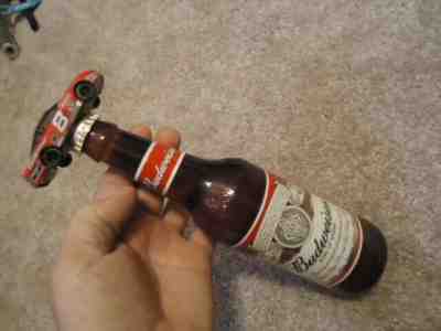 BUDWEISER BOTTLE NASCAR BEER TAP HANDLE HUGE SALE READ DESCRIPT MAN CAVE