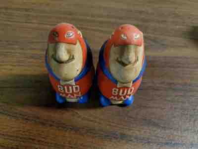 Vintage Budweiser Bud Man Salt & Pepper Shakers, Blue Shoes, Brazil