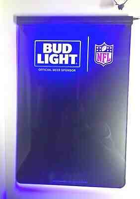 Bud Light NFL LED Menu Board Sign with Dry Erase Marker - New in Box - 20” x 30”