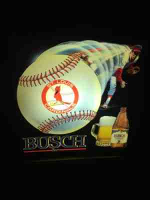 St Louis Cardinals Busch Beer Light Old School 1985 Beer Sign