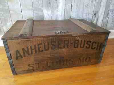 Vintage Bevo Wooden Anheuser Busch Beer Crate Budweiser 1917 Prohibition