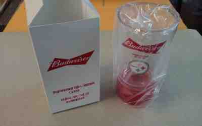 D-100 Budweiser Pittsburgh Steelers Touchdown Glass Canadian Sync Red Light Goal