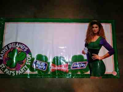 Budweiser Bud Light St.Patricks Day Kathy Ireland 3ft x 6ft  large Banner