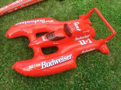 Miss Budweiser Inflatable Racing Hydroplane Boat Bernie Little Chip Hanauer RARE