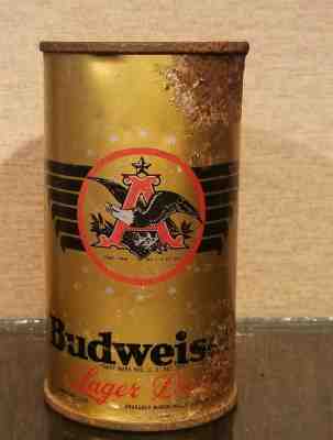 OLD SCHOOL 1937 BUDWEISER OI IRTP FLAT TOP BEER CAN ST LOUIS MO ANHEUSER BUSCH