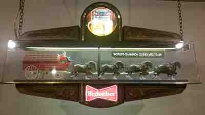 Vintage Original Budweiser Clydesdales Bar Light RARE