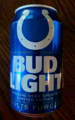 QTY 6 2019 Indianapolis Colts NFL BUD LIGHT BEER CAN Bottom Opened