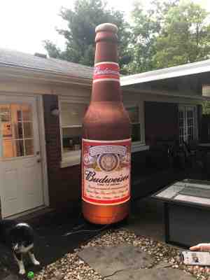 Vintage inflatable Budweiser beer bottle- 9’ tall, great for bars- Lights Up!!!!