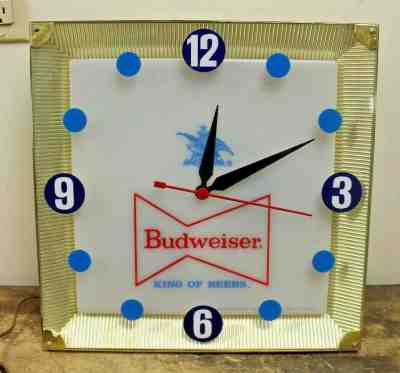 Vintage 1964 ORIGINAL Budweiser Sign Clock