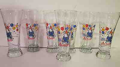 Set Of 7 Budweiser Bud Light Spud Mackenzie Beer Glass, Tumblers, Goblets