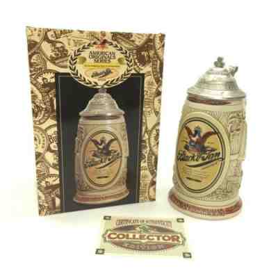 1997 Anheuser Busch Black & Tan Stein American Originals Series CS330 Box COA