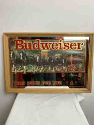 Budweiser Clydesdale Mirror Clock 