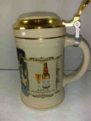 BUDWEISER  ABEA COMMEMORATIVE STEIN - 60TH ANNIVERSARY 1938-1998  2nd in SERIES