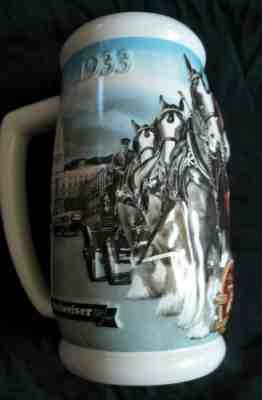 Beer Stein Budweiser 2008 Holiday Stein 75 Years of Proud Tradition 