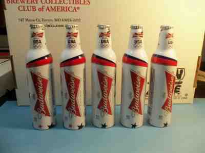  Budweiser  5 different Olympic set 16 oz aluminium bottle # 501903