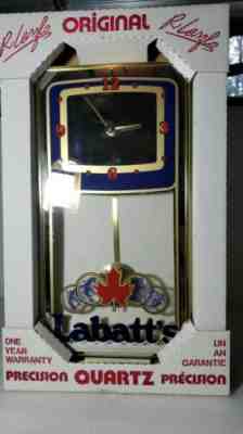 Labatts Original R. Lanzlo  Stamford Quartz Pendulum Beer Clock New and Original