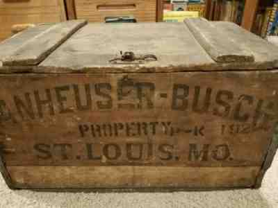 1917-22 Bevo Wooden Anheuser Busch St.Louis Mo Beer Crate  Budweiser Probitio