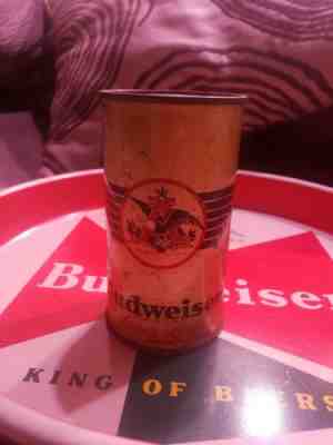 EARLY-MID 1937 Budweiser Opening instruction Flattop Can *RARE 