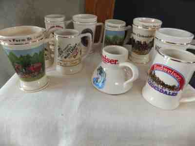 Anheuser-Busch Brewery Budweiser Michelob 2 Beer Steins Mugs Official Product