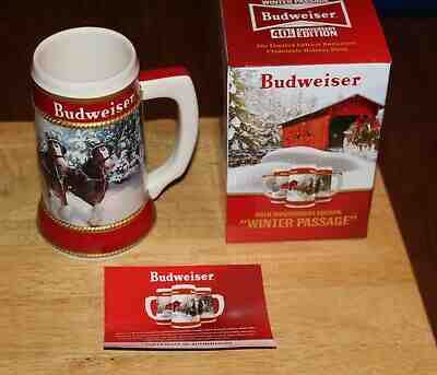 2019 Budweiser Holiday Stein Beer Mug Christmas Collector Series New