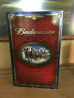 Budweiser Millennium Holiday Limited Edition Collectors Bottle & 4 Glasses Set