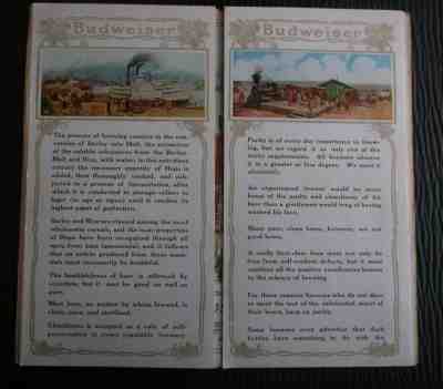 original pre prohibition advertising brochure Anheuser Busch Budweiser prints