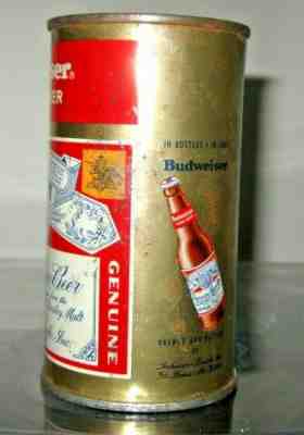 1949 BUDWEISER FLAT TOP BEER CAN ~ MICHIGAN STAMPED St. LOUIS MO.