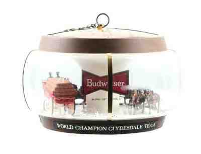 NIB! Vintage Original Budweiser Clydesdale Rotating Carousel Bar light/sign. 