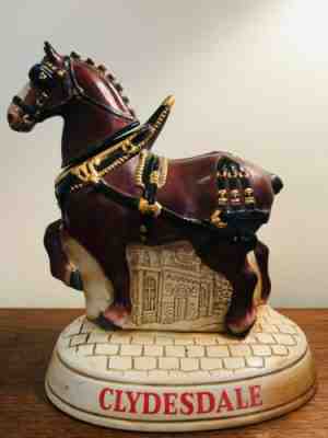 Anheuser Busch Budweiser Clydesdale Decanter Lidded CS33