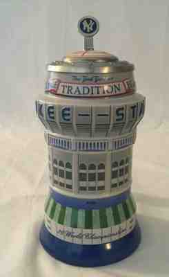 Budweiser 2008 Yankee Stadium Lidded Stein CS 690 With COA No Box