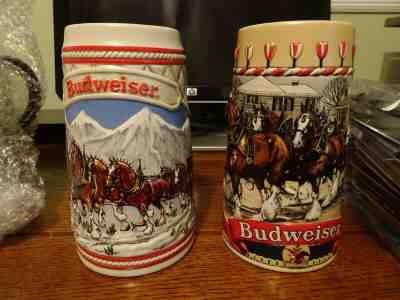 2 Budwieser Collectors Steins, 