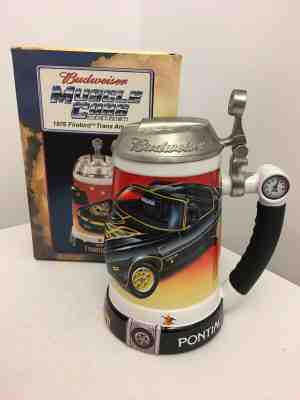 Budweiser 1967 Pontiac Trans-Am Muscle Car Series Beer Stein &Box CS519 Trans Am