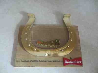 BUDWEISER KING OF BEERS,HORSE SHOE WORN BY CHAMPION CLYDESDALE EIGHT HORSE HITCH