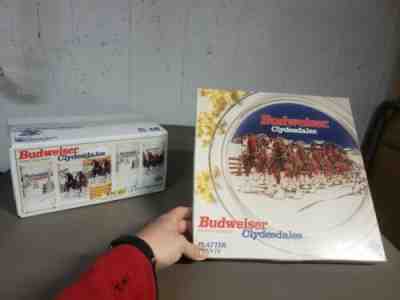 Budweiser Clydesdales Glass Serving Tray by Indiana Glass (1995) in Original Box