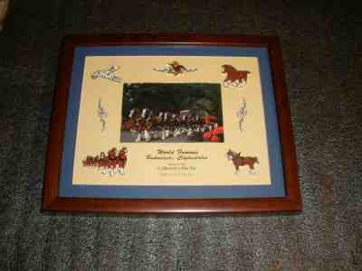 1998 World Famous Budweiser Clydesdales Collector Pin Set Framed Limited Edition