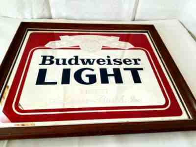 Budweiser Light 1980's Collectors Mirror 190320-15 / Sign Man Cave Bar 