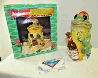 Budweiser Anheuser-Busch Frog Character Beer Stein Ltd. Ed. Premier Coll. (W1)