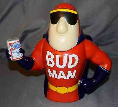 Stein Bud Man Tankard w/Budweiser & Sunglasses Anheuser Busch