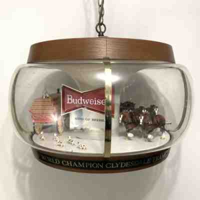 Vintage Budweiser Clydsdale Parade Carousel Rotating Light Sign