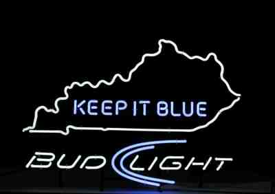 Authentic Bud Light Kentucky Keep It Blue Neon Sign - NIB and RARE