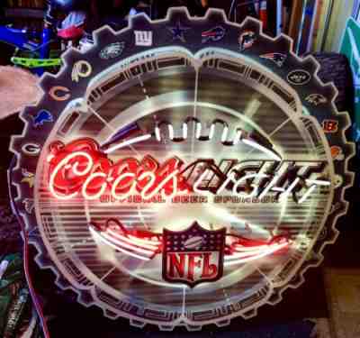 LOCAL PICK UP 2005 Coors Light Beer Neon Light Up Sign All NFL Football Teams