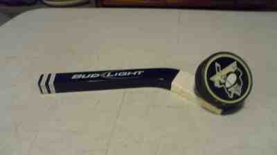 RARE BUDWEISER BUD LIGHT PITTSBURGH PENGUINS HOCKEY PUCK BEER TAP HANDLE  ONLY 1