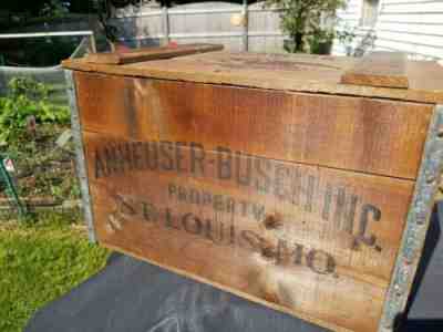 Vintage Budweiser Wooden Crate Box Centennial 1876-1976 Anheuser Busch