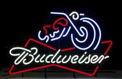 Authentic Budweiser Sturgis Motorcycle Neon Sign - NIB and Rare