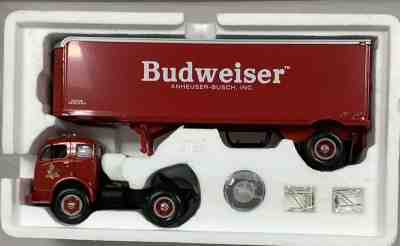 First Gear 1953 White 3000 Budweiser Tractor Trailer. NEW 1/34